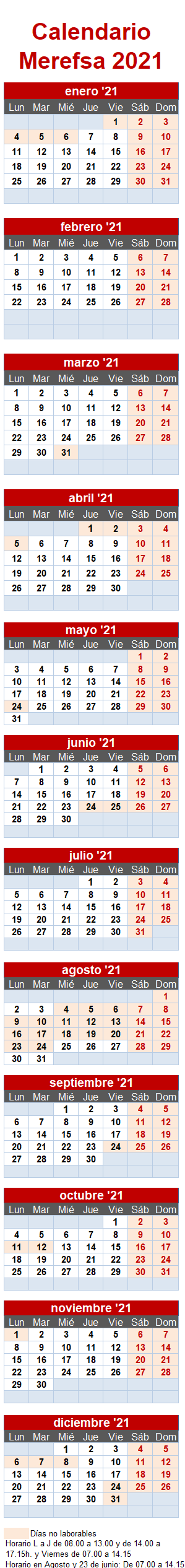 Calendario 2021 Calendario 2021